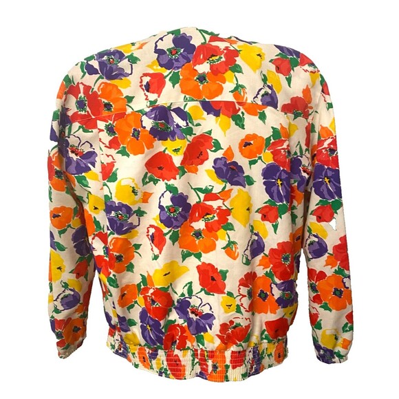 NOS Vtg ROBBIE SPORT Womens Sz 16 2pc Set Jacket & Blouse Bright Floral Colorful - Picture 3 of 14